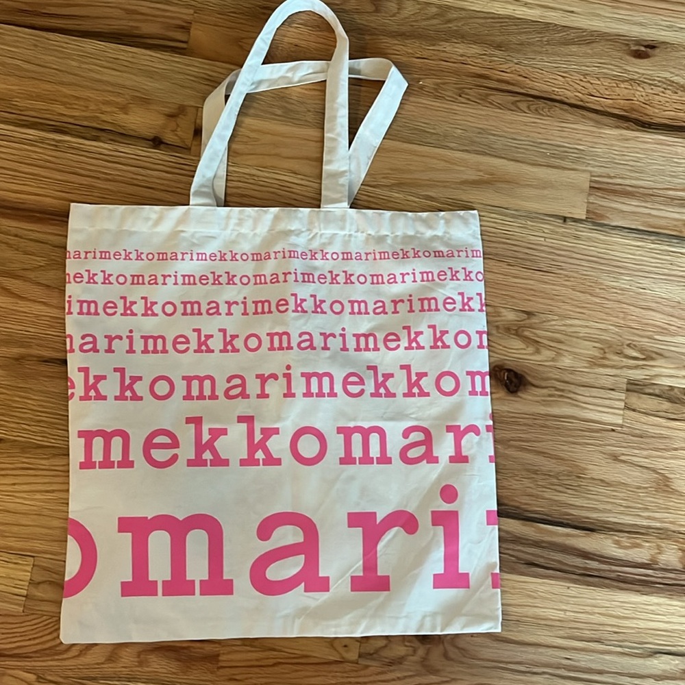 Marimekko Logo Tote Pink  NWT
